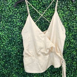 Cream silky top